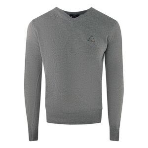 Aquascutum Mens Tartan Logo Sweater / Gray